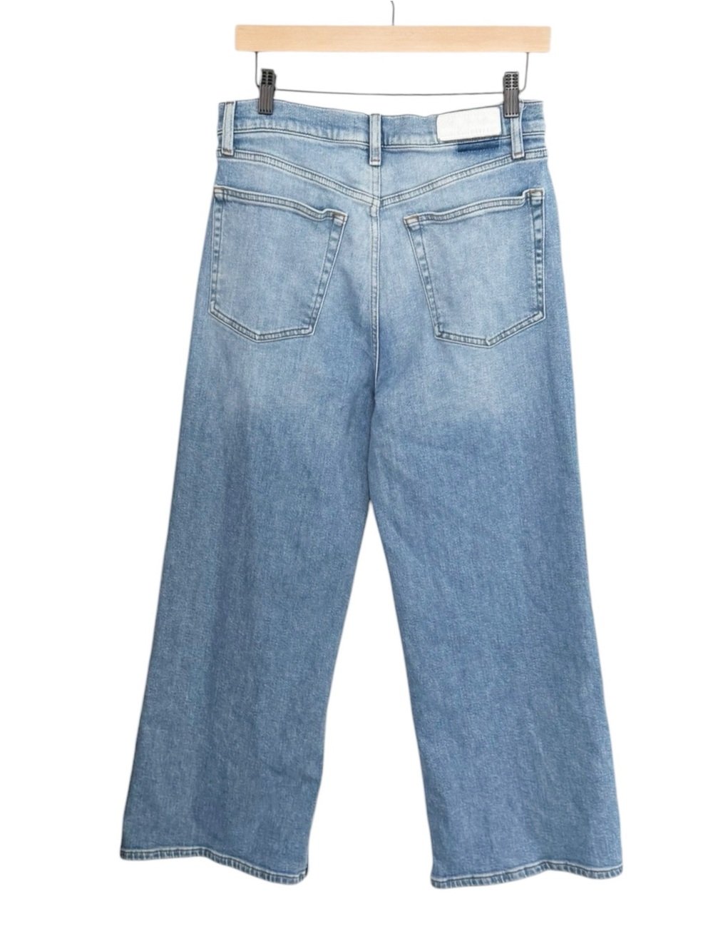 RE/DONE Wide Leg Crop Jeans in Blazed Indigo | 30 - Picture 5 of 14